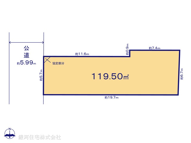 G00395718 千葉県松戸市稔台２丁目 土地 3599万円【区画図】