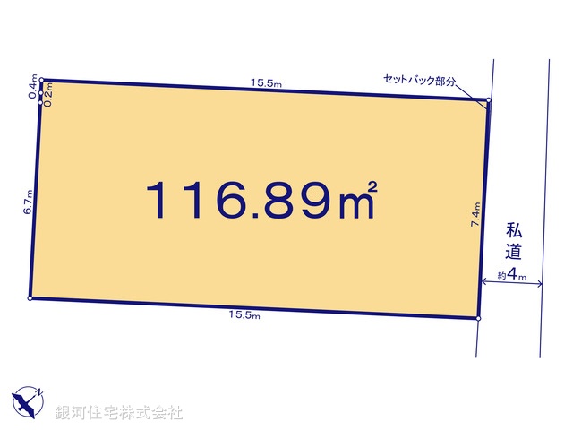 G00395728 千葉県船橋市高根台６丁目 土地 3550万円【区画図】
