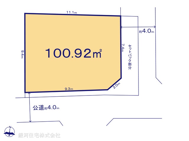 G00395829 東京都西東京市泉町５丁目 土地 5198万円【区画図】