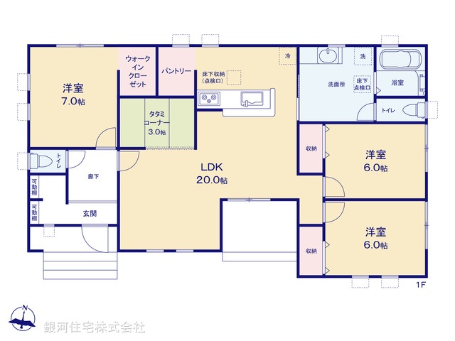 G00395894 埼玉県行田市桜町３丁目 新築一戸建て 3290万円【間取図】