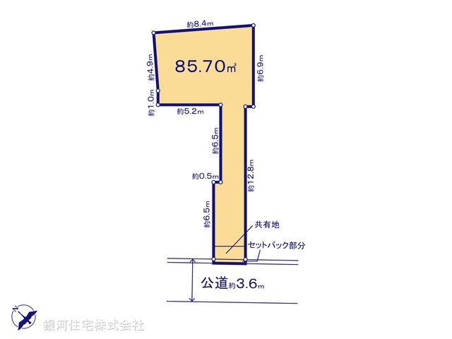 G00395933 神奈川県横浜市中区本牧町２丁目 土地 3480万円【区画図】