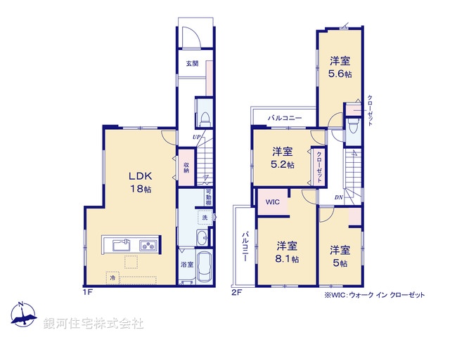 G00395983 千葉県船橋市海神５丁目 新築一戸建て 6498万円【間取図】