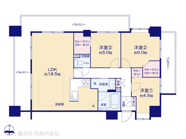 G00396007 埼玉県朝霞市膝折町４丁目 中古マンション 2699万円【間取図】