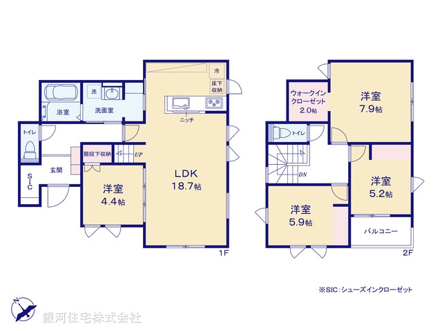 G00396022 千葉県千葉市緑区高田町 新築一戸建て 4498万円【間取図】