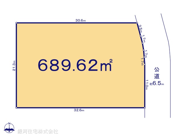 G00396027 神奈川県横浜市青葉区新石川３丁目 土地 3億5800万円【区画図】