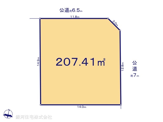 G00396174 神奈川県横浜市金沢区釜利谷南４丁目 土地 4450万円【区画図】