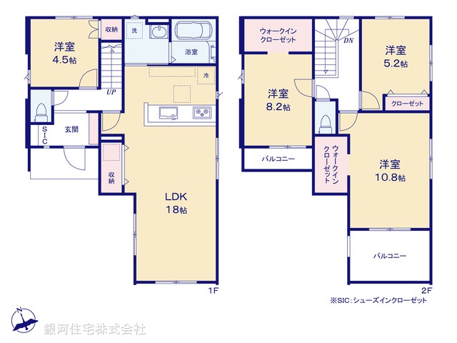 G00396287 埼玉県三郷市新和３丁目 新築一戸建て 4399万円【間取図】