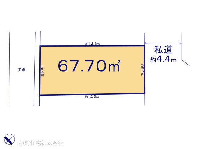 G00396358 千葉県鎌ヶ谷市馬込沢 土地 480万円【区画図】