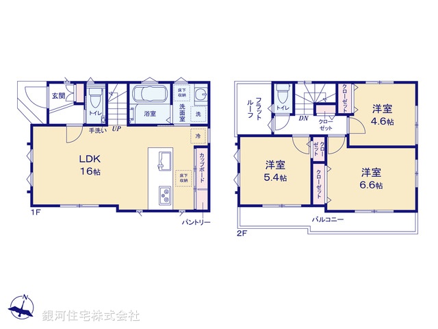 G00396359 埼玉県新座市西堀２丁目 新築一戸建て 3680万円【間取図】