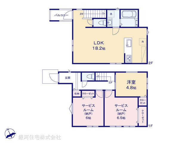 G00396399 東京都足立区東伊興３丁目 新築一戸建て 5680万円【間取図】