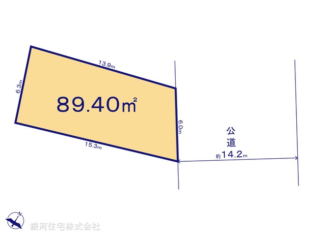 G00396458 東京都葛飾区新宿３丁目 土地 5599万円【区画図】
