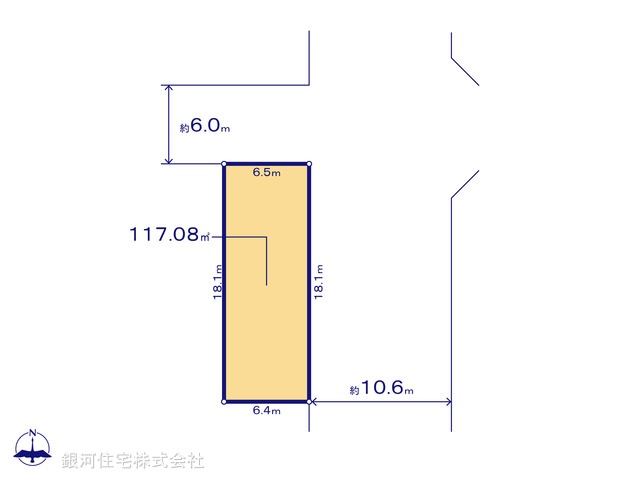 G00396507 東京都八王子市鹿島 土地(建築条件付土地) 3830万円【区画図】