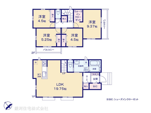 G00396533 埼玉県草加市新里町 新築一戸建て 3990万円【間取図】