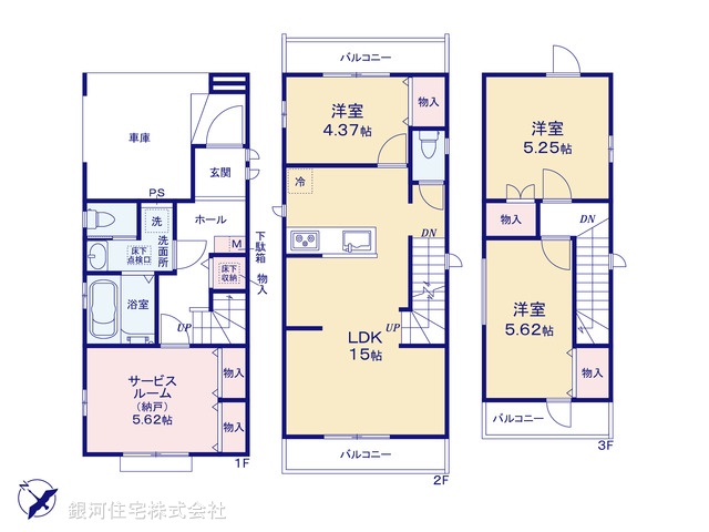 G00396589 千葉県市川市塩焼３丁目 新築一戸建て 5890万円【間取図】