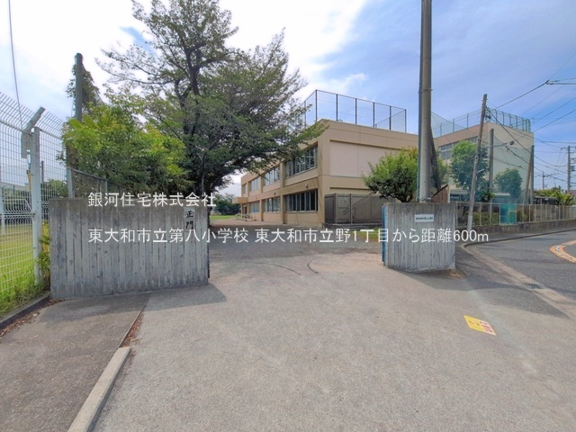 G00396594 東京都東大和市立野１丁目 新築一戸建て 5680万円 土地面積116.00m² (約35.08坪) 建物面積100.43m² (約30.38坪) 間取り３ＬＤＫ 築年月2026年10月【周辺環境】東大和市立第八小学校