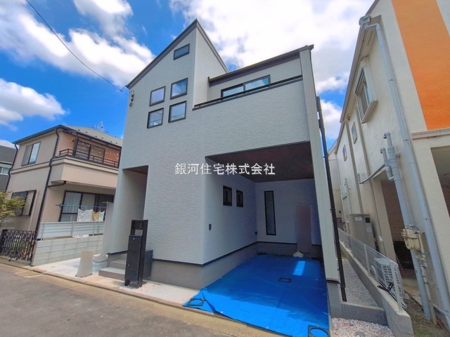 G00396602 東京都練馬区谷原１丁目 新築一戸建て 7580万円 土地面積99.05m² (約29.96坪) 建物面積104.89m² (約31.72坪) 間取り３ＬＤＫ 築年月2026年07月(築１年以内)【外観2】