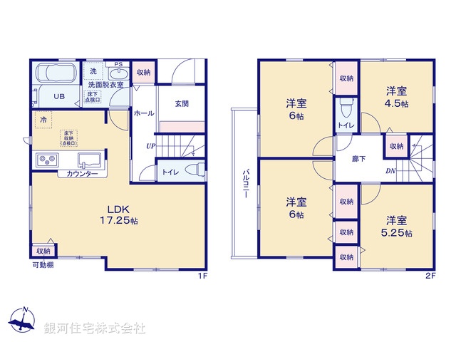 G00396624 東京都江戸川区篠崎町３丁目 新築一戸建て 6590万円【間取図】