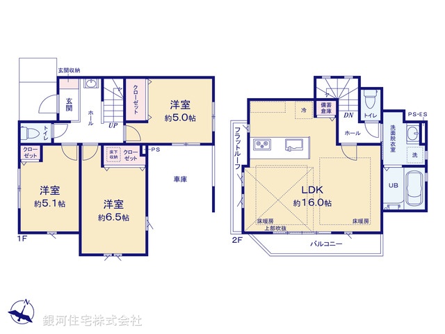 G00396661 東京都江戸川区南篠崎町４丁目 新築一戸建て 7799万円【間取図】