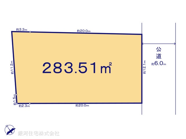 G00396807 東京都昭島市昭和町５丁目 土地 1億9800万円【区画図】