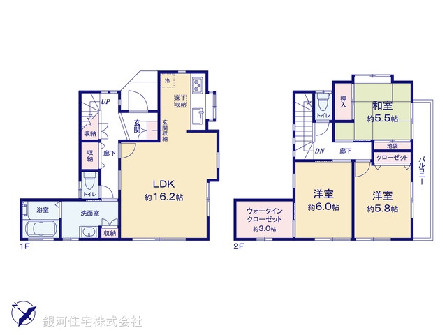 G00396821 神奈川県海老名市国分南４丁目 中古一戸建て 4299万円【間取図】