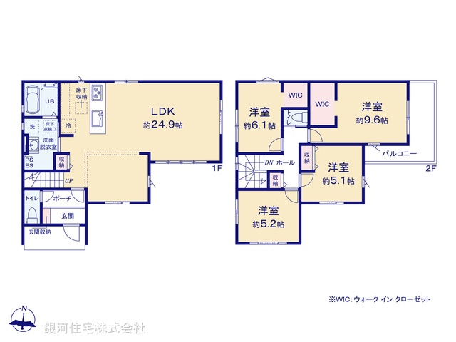 G00396903 千葉県松戸市八ヶ崎緑町 新築一戸建て 4699万円【間取図】