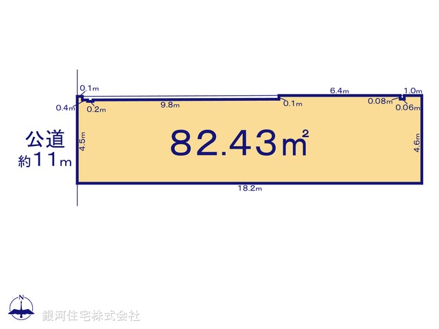 G00396982 東京都葛飾区亀有２丁目 土地 6480万円【区画図】