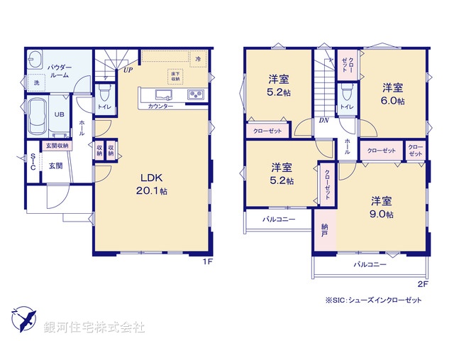 G00397025 千葉県船橋市咲が丘２丁目 新築一戸建て 4299万円【間取図】