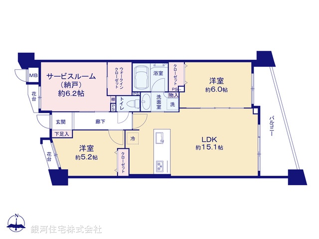 G00397064 神奈川県横浜市港南区港南中央通 中古マンション 6499万円【間取図】