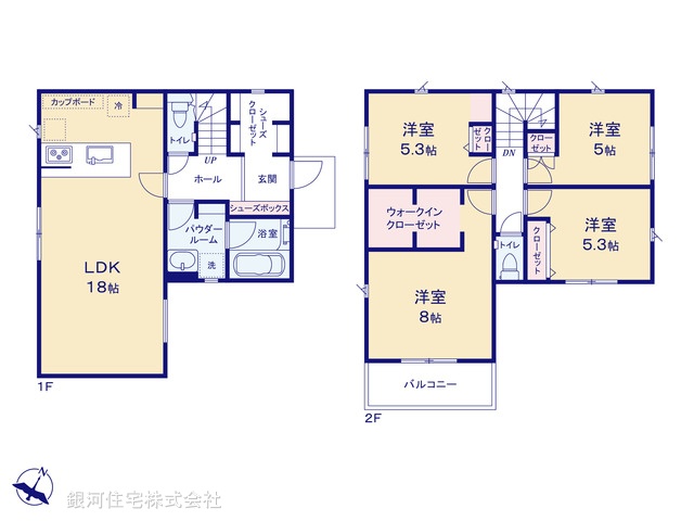 G00397098 東京都町田市金井１丁目 新築一戸建て 5380万円【間取図】