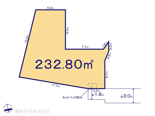 G00397126 埼玉県さいたま市浦和区瀬ヶ崎１丁目 土地 1600万円【区画図】