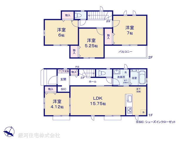 G00397141 埼玉県さいたま市北区奈良町 新築一戸建て 4690万円【間取図】
