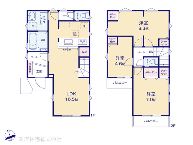 G00397154 千葉県市川市宮久保２丁目 新築一戸建て 4799万円【間取図】