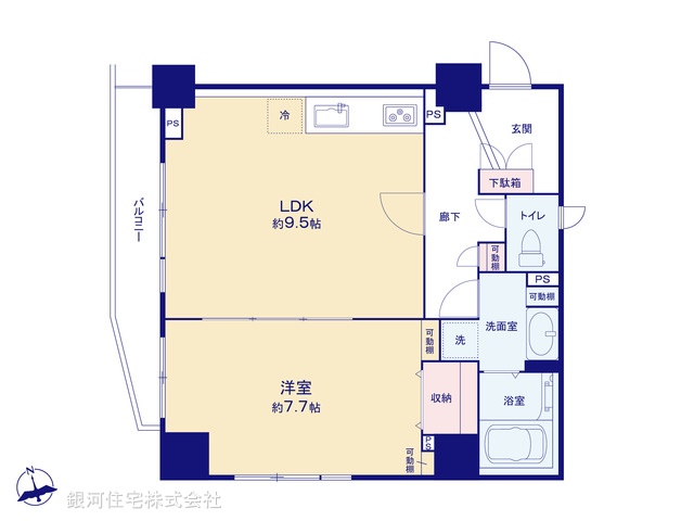 G00397219 東京都台東区松が谷２丁目 中古マンション 6680万円【間取図】
