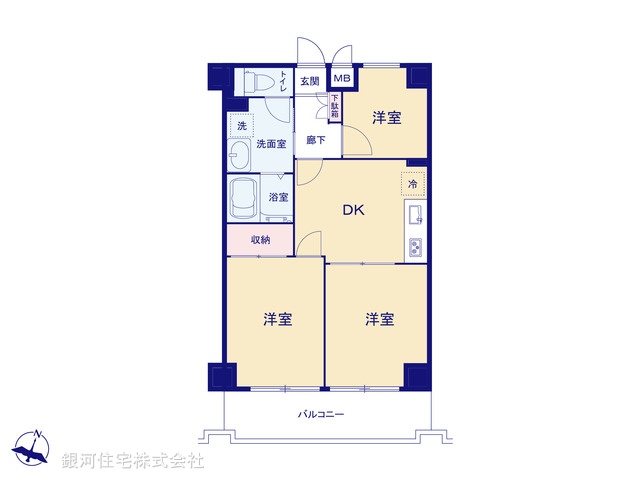 G00397220 東京都墨田区文花２丁目 中古マンション 5680万円【間取図】