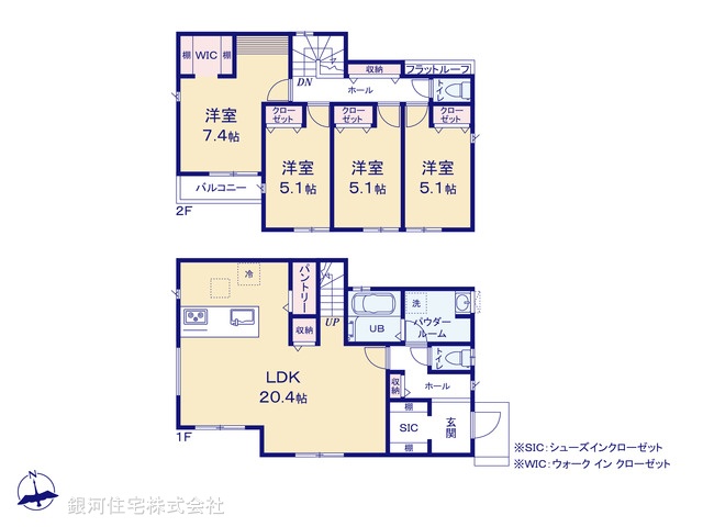 G00397245 神奈川県横浜市保土ヶ谷区仏向町 新築一戸建て 4690万円【間取図】