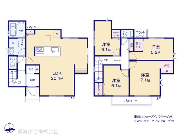 G00397247 神奈川県横浜市保土ヶ谷区仏向町 新築一戸建て 5090万円【間取図】
