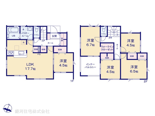 G00397353 埼玉県川越市大字笠幡 新築一戸建て 3580万円【間取図】