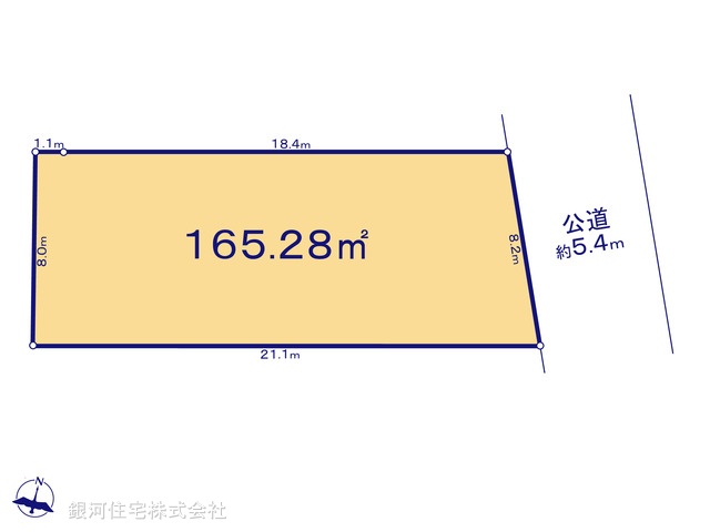 G00397385 東京都世田谷区奥沢２丁目 土地 2億8500万円【区画図】