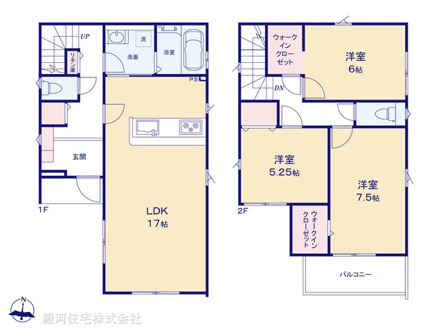 G00397387 埼玉県富士見市大字水子 新築一戸建て 4190万円【間取図】
