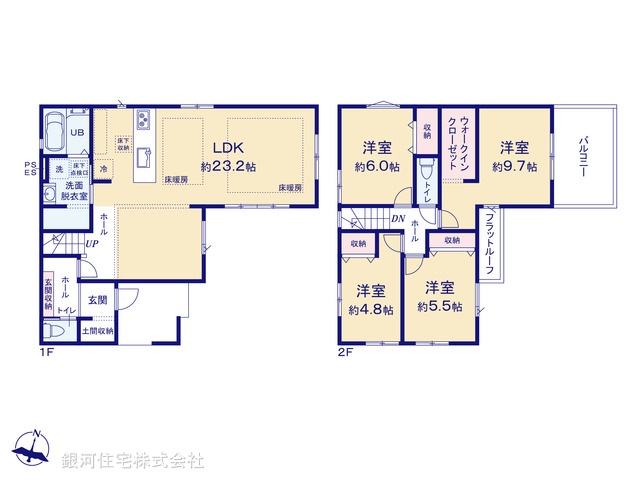 G00397408 東京都八王子市北野台３丁目 新築一戸建て 5499万円【間取図】