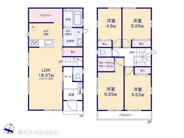 G00397445 千葉県船橋市松が丘２丁目 新築一戸建て 3190万円【間取図】