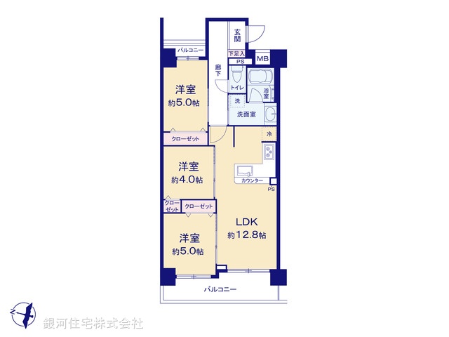 G00397494 神奈川県横浜市南区吉野町１丁目 中古マンション 5299万円【間取図】
