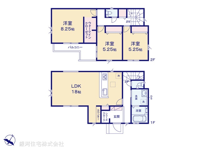 G00397512 埼玉県入間市高倉５丁目 新築一戸建て 3199万円【間取図】