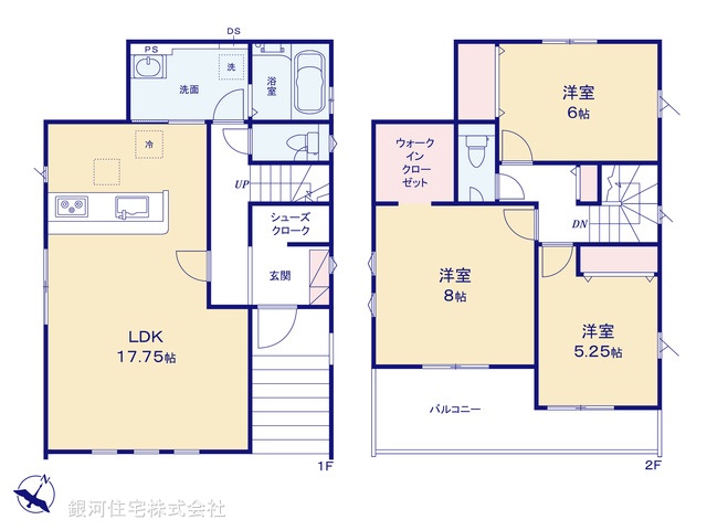 G00397514 埼玉県入間市高倉５丁目 新築一戸建て 3499万円【間取図】