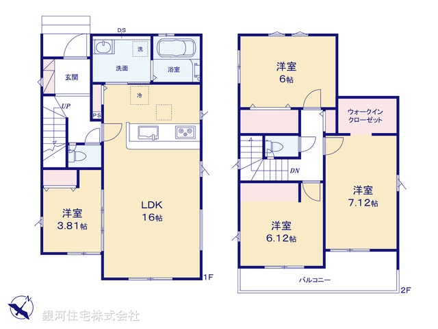 G00397515 埼玉県入間市高倉５丁目 新築一戸建て 3099万円【間取図】