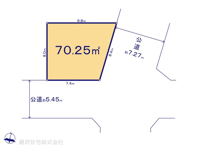 G00397525 東京都江戸川区松本２丁目 土地 4190万円【区画図】