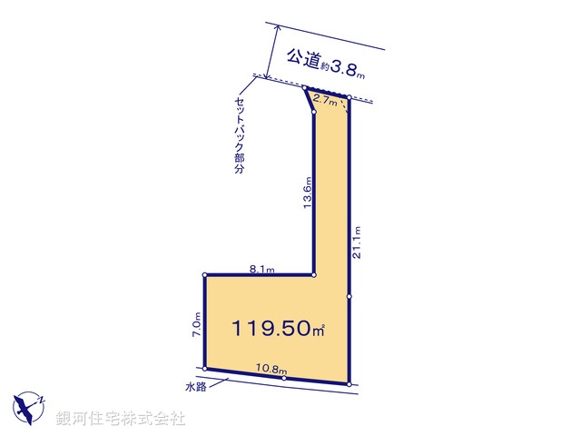 G00397530 千葉県船橋市三山６丁目 土地 1590万円【区画図】