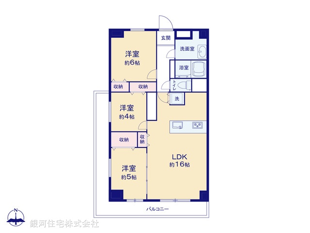 G00397536 東京都大田区多摩川２丁目 中古マンション 5799万円【間取図】