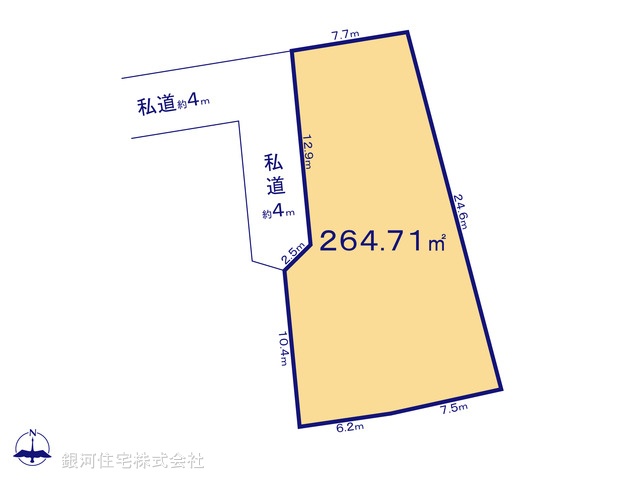 G00397549 千葉県柏市光ヶ丘２丁目 土地 2380万円【区画図】