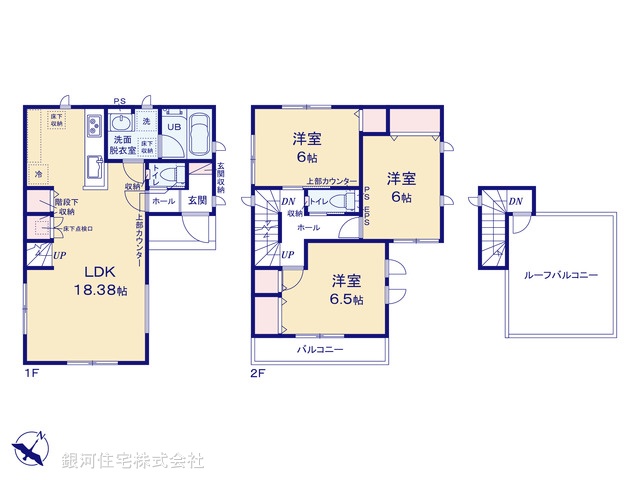 G00397566 千葉県流山市向小金２丁目 新築一戸建て 4799万円【間取図】